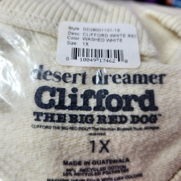 Desert‎ Dreamer Womens Size 1X Clifford The Big Red Dog Graphic Print Sweatshirt - Picture 6 of 6